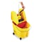 Rubbermaid Commercial Down-Press Wringer Mop Bucket and Wringer Combination, Yellow FG757788YEL - alternate 3